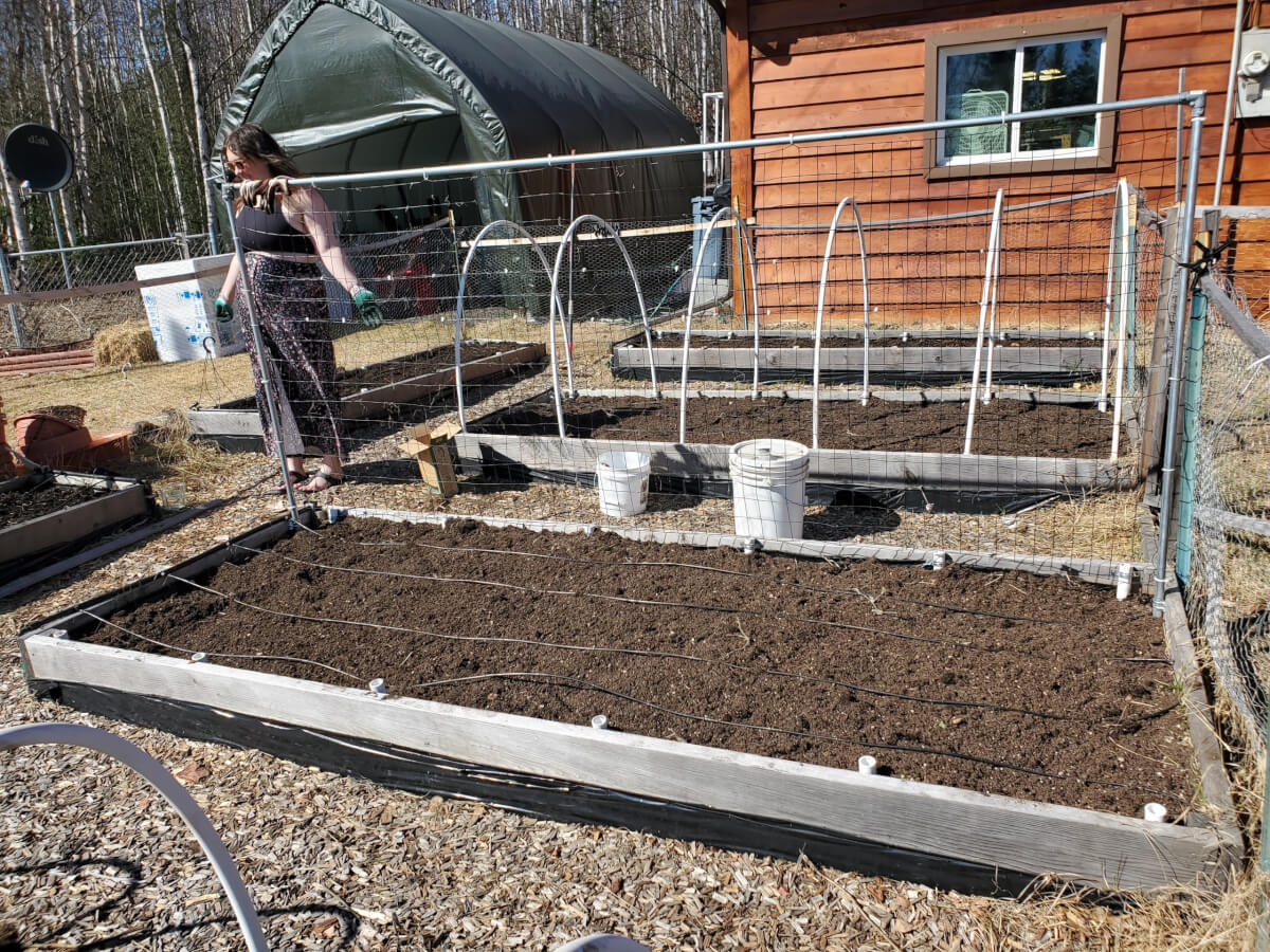 Raised beds prepared for the year